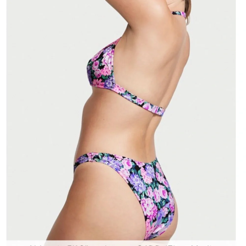 🚫SOLD🚫 NWT VS Shine Halter Bikini Swim Top/Brazilian Bottom Floral - Picture 2 of 4